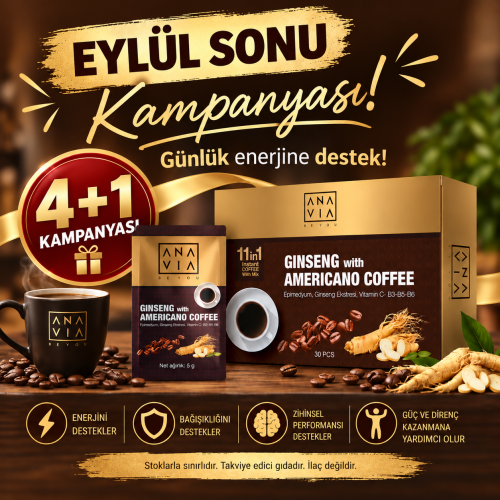 GINSENG with AMERİCANO COFFEE 4+1 EYLÜL SONU  KAMPANYASI