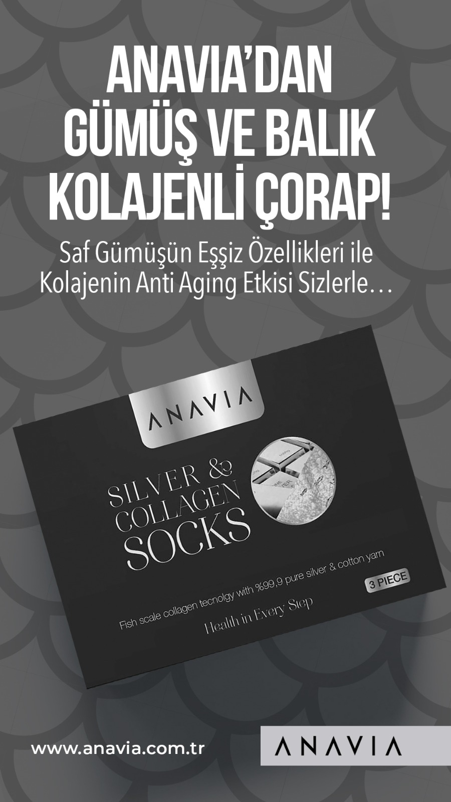SİLVER COLLAGEN SOCK - WOMAN WHITE