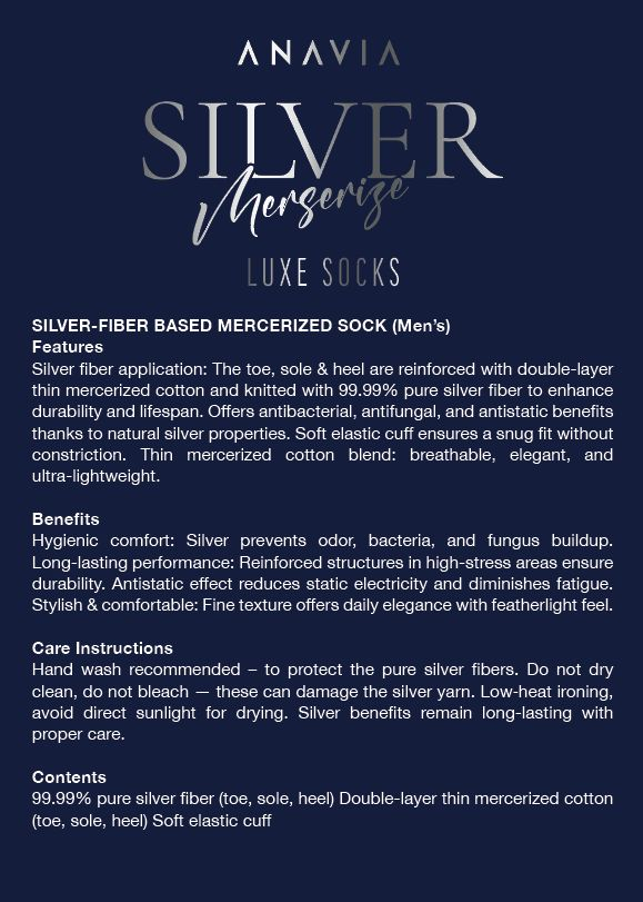 SİLVER MERSERZE  LUXE SOCKS MEN 2 LACİVET