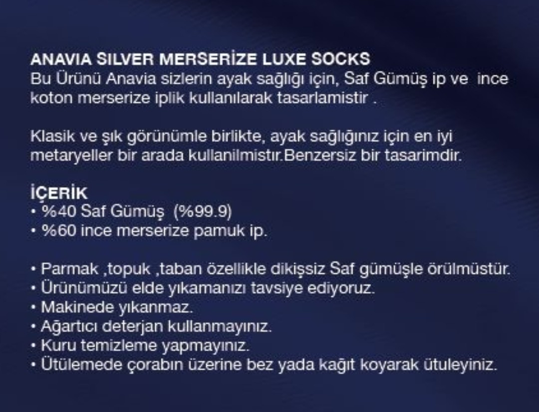 SİLVER MERSERZE  LUXE SOCKS MEN 1 LACİVET